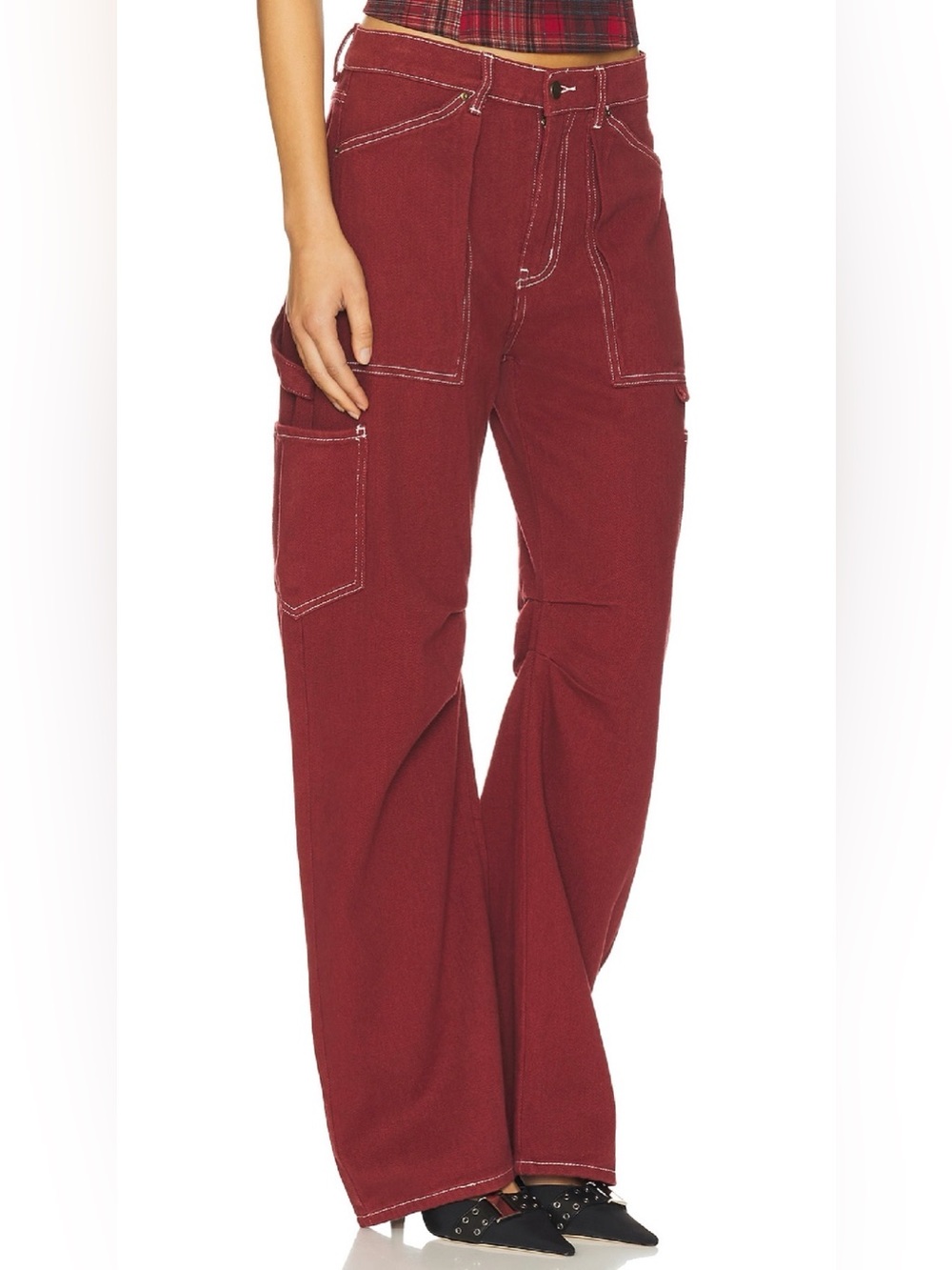 NWT LIONESS Miami Vice Cherry Barrel Leg Cargo Pants Large